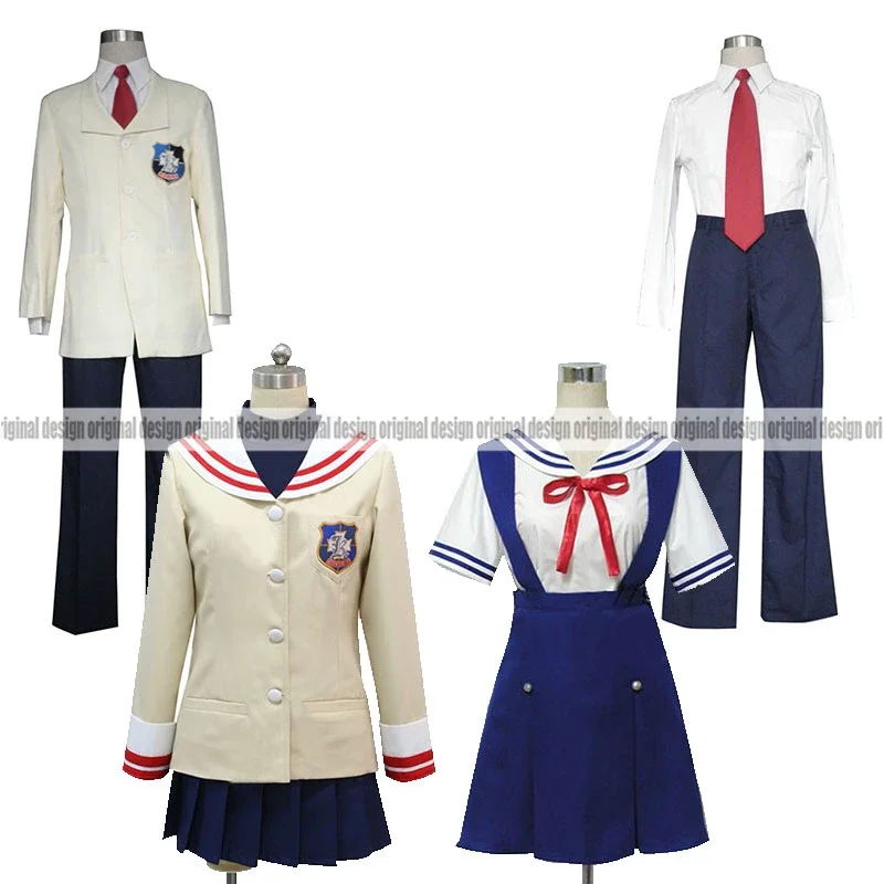 Clannad Nagisa furukawa Tomoya okazaki kyou fujibayashi oblečenie Cosplay kostým, prispôsobený akceptovaný