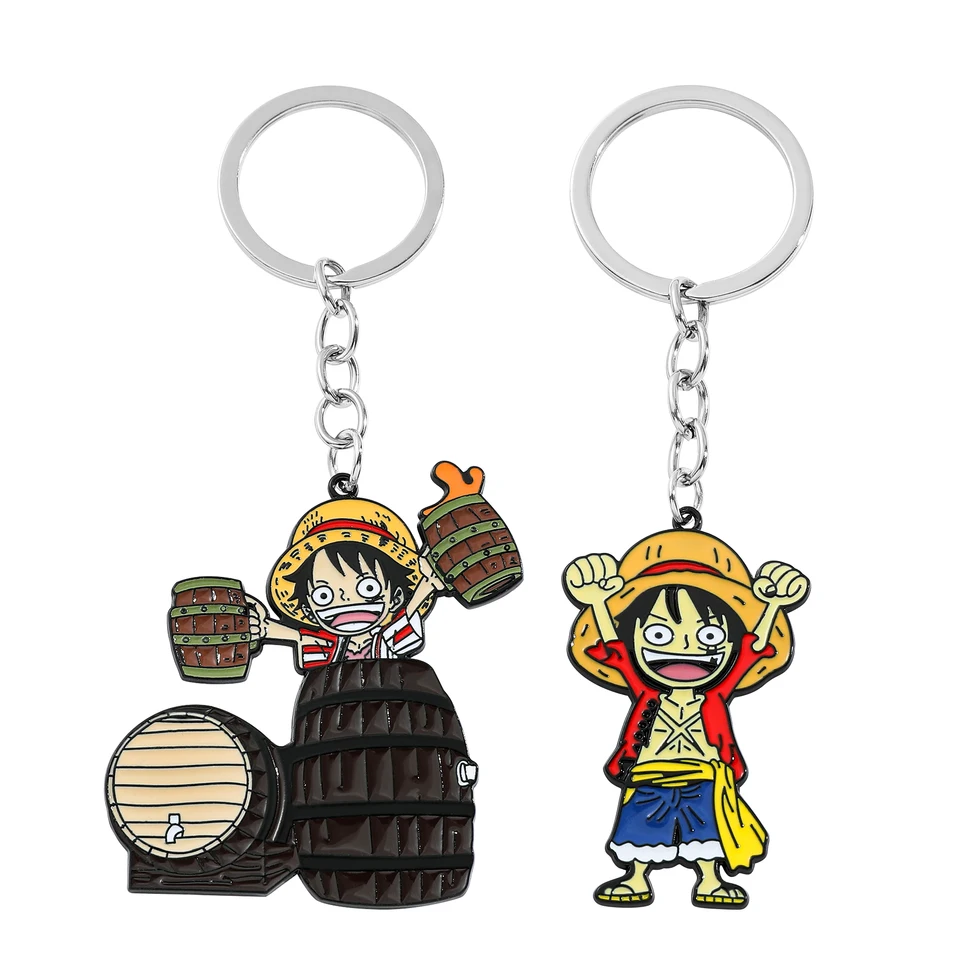 Classic Anime Monkey D., One -Peting Pendant Keychain Luffy Smalt Charms Keyrings pre mužov a ženy, príslušenstvo