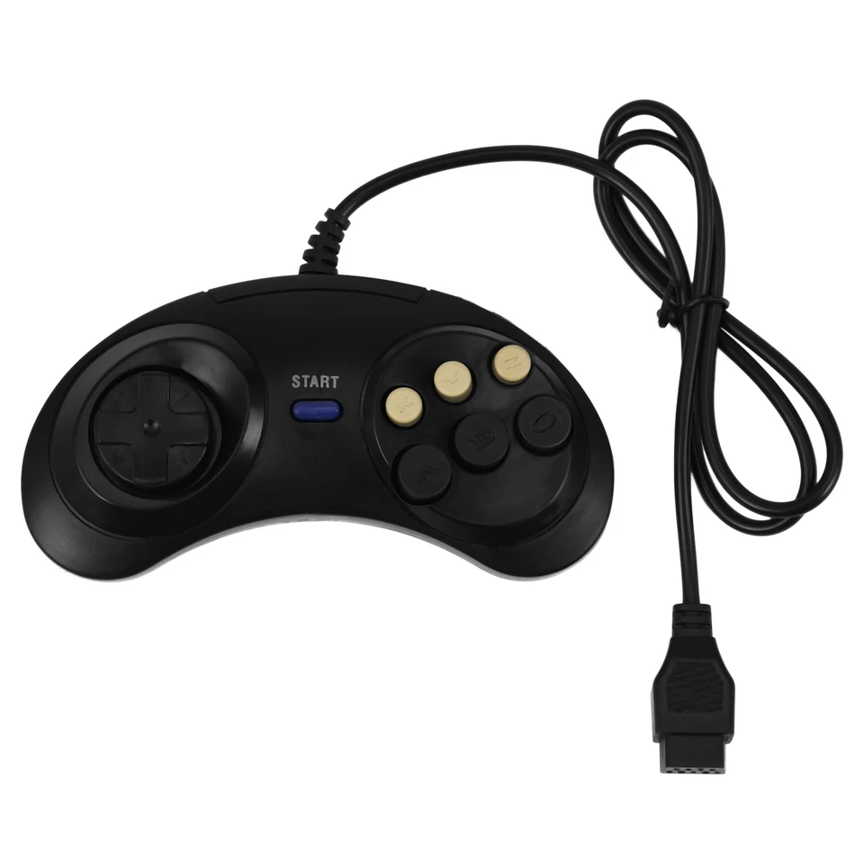 Classic Retro 6 tlačidlá káblové handle ovládača hier Gamepad Joystick Joypad pre Sega MD2 PC Mac Mega Drive Gaming Accessories