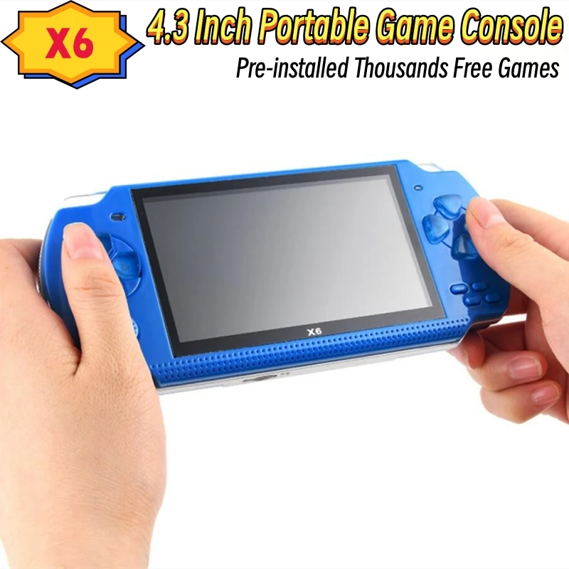 Classic Retro Game Console 4,3 -palcová obrazovka x6 Mini vreckový hráč s 2000 bezplatnými hrami pre 16. 8. 16. bit bit Games