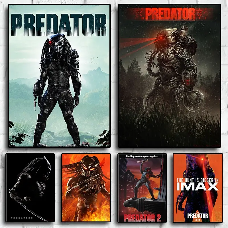 Classic the Predator Horror Movie plagát Vintage plátno nástenné umenie pre dekoráciu obývacej izby