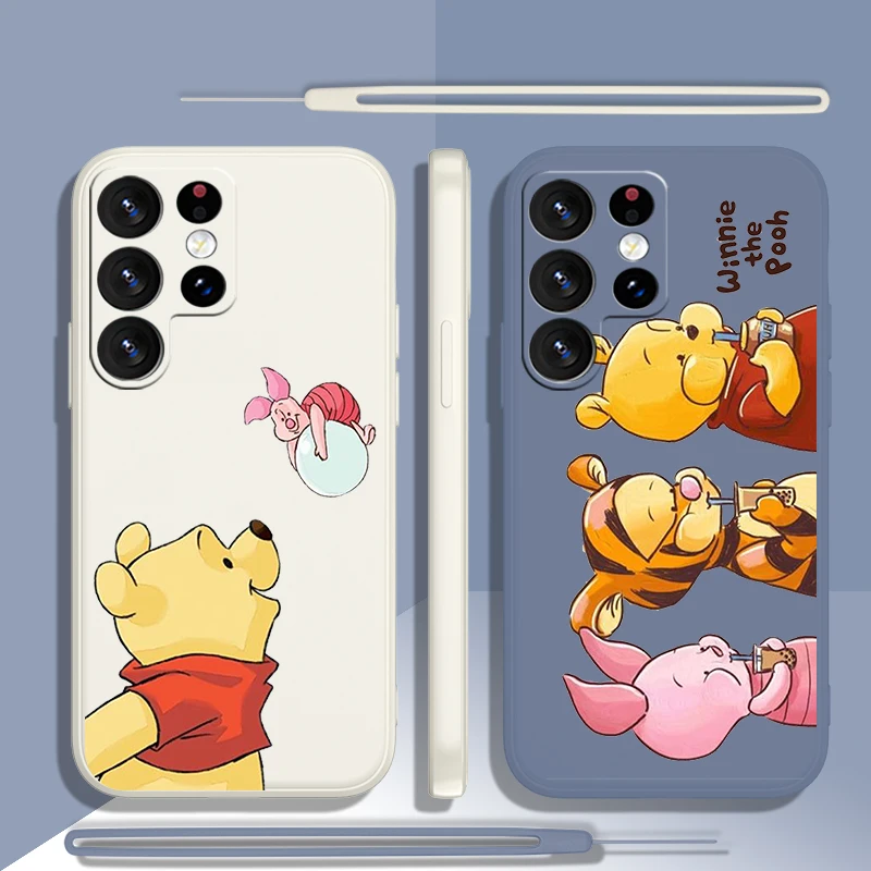 Classic Winnie the Pú pre Samsung S24 S23 S22 S21 S20 S10 S9 UITRE Plus Fe Lite E 5G 4G Liquid Lope Soft Pase Puzdro
