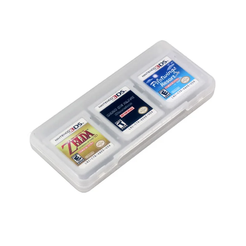 Clear 6 in 1 1 Game Card Storage Case Case Box pre Nintendo 3DS XL LL NDS DSI