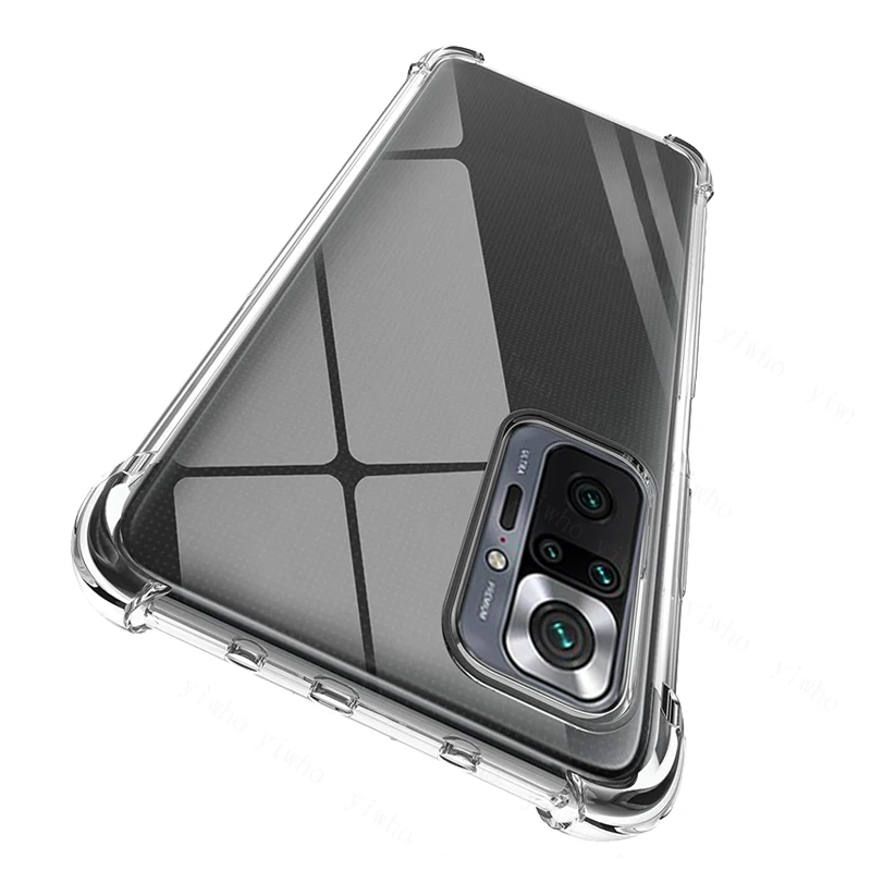 Clear Case for Xiaomi Redmi Note10 Pro Silikón Soft Cover Redmi Poznámka 10Pro max 10s puzdro proti šokom telefónu na note10/10Pro