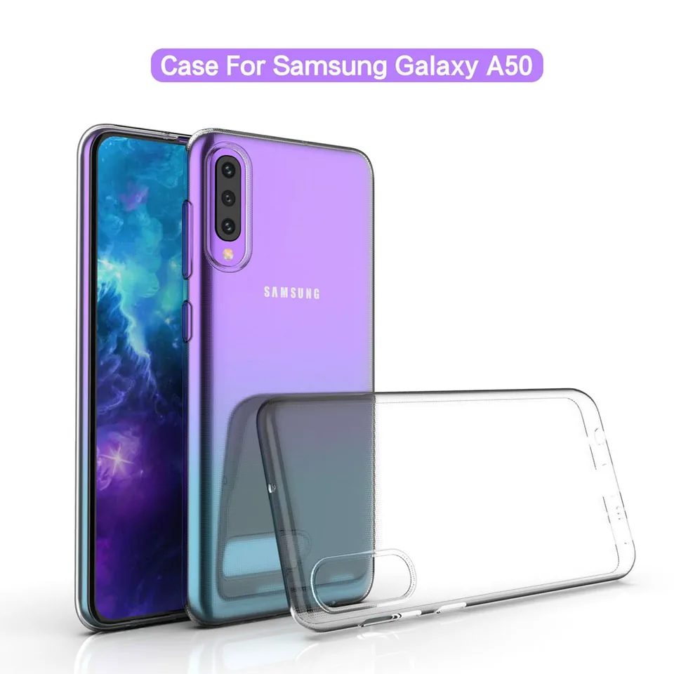Clear Case pre Samsung Galaxy A50 Transparent Soft Silikone TPU Puzdro pre Samsung A 50 Cover A50S Clear Case