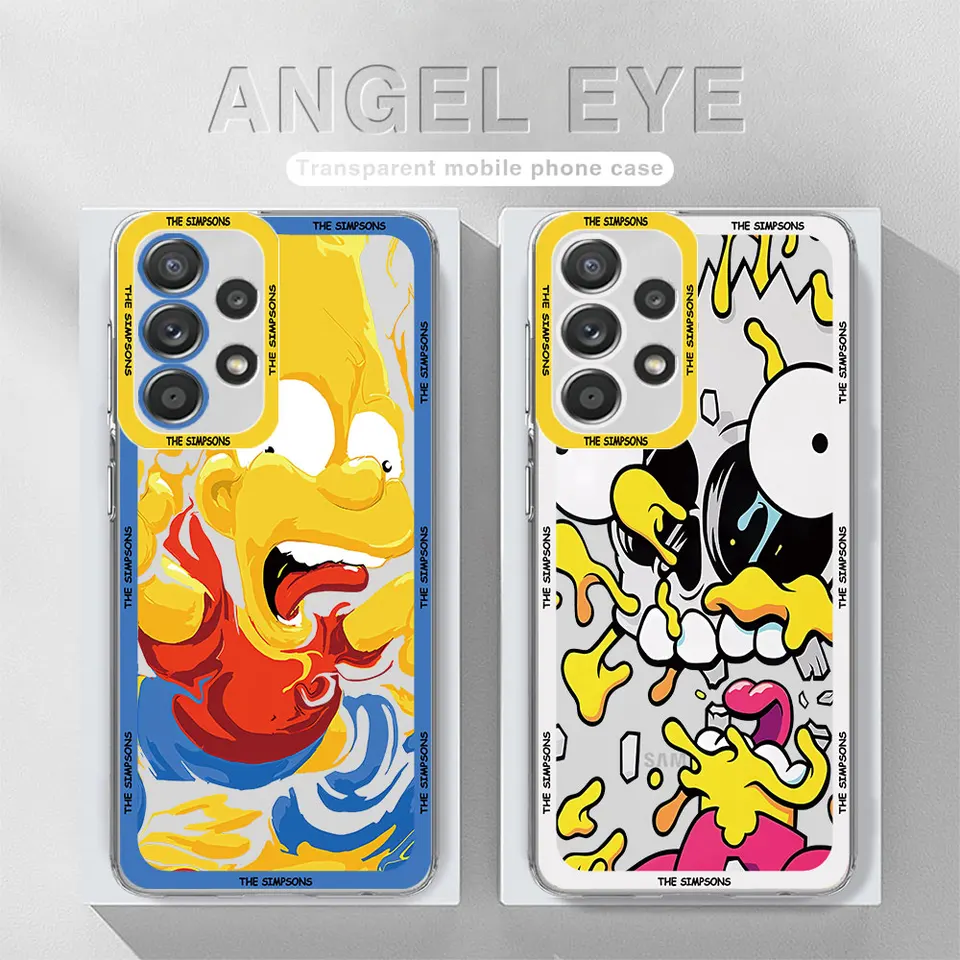 Clear Silikone Prípad telefónu Simpsons pre Samsung Galaxy A34 A24 A14 4G A54 A33 A15 A73 5G A13 A25 A23