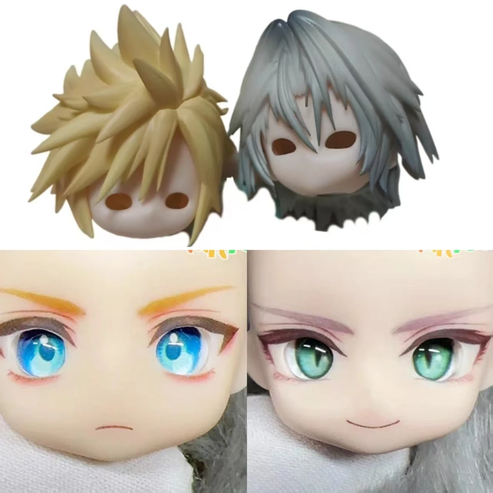 Cloud Spife Sephiroth OB11 OB22 Vlasové tvár Otvorené oči Ručne vyrábané tvár alternatívneho výraz