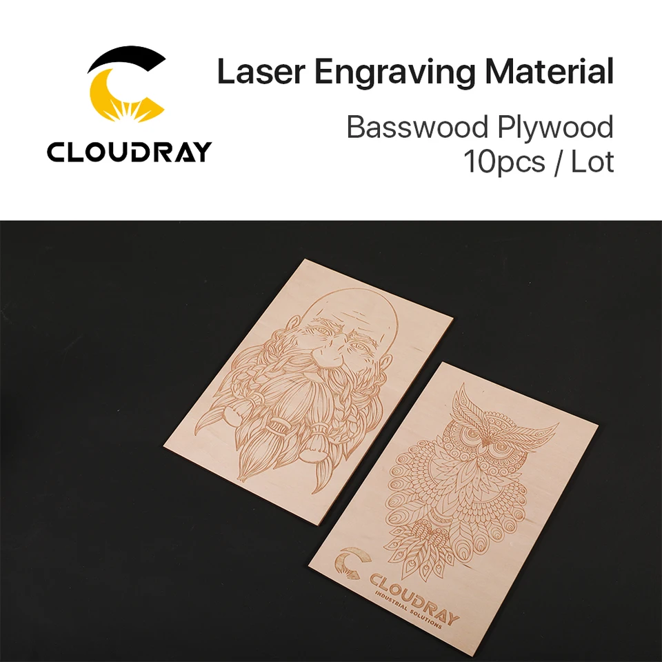Cloudray 10ks Basswood Playwood 21*29 cm laserový gravírovací materiál Drevená doska pre DIY laserový stroj dizajn CO2 označovanie stroja