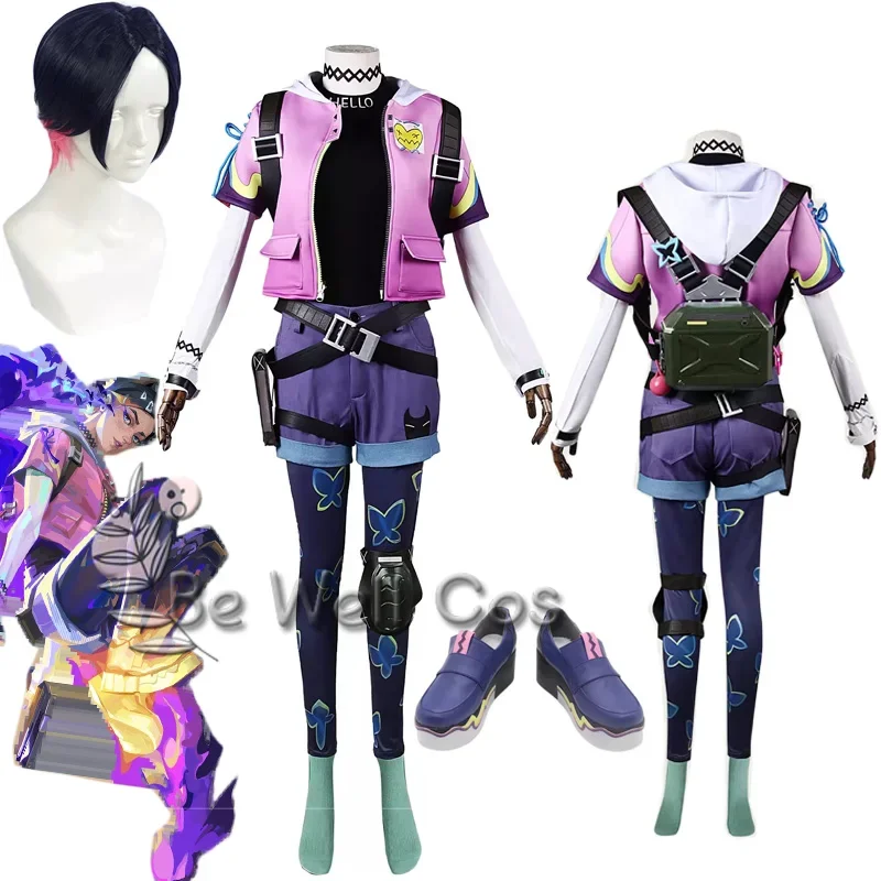 Clove Cosplay kostým Game Valerant Clove Immortal Cosplay kostýmy Ženy bojovať proti uniforme Halloween Party Roleplay Outfits Shoes Shoes