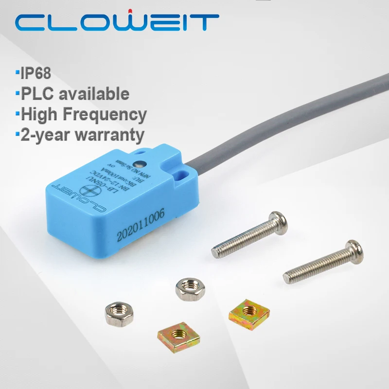 Cloweit IP67 4 mm malý ABS Shell Non-Flush Inductive Inductive Inductive Indicity Detection SNOWN SNADOR LB-05NU pre PLC NPN/PNP DC 12V 24V