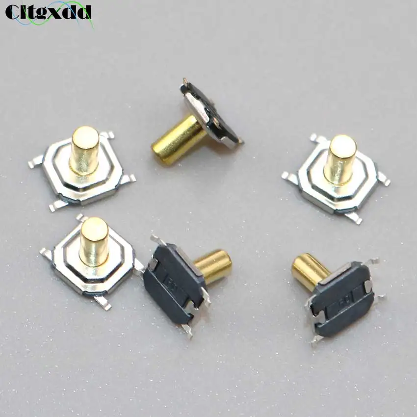 CLTGXDD 10PCS/LOT MICRO PUSH TLAČKY 4*4*5 4 PIN SMD TAMTIT TATIT TATH Mosadz BRUSH HEVERNÉHO MEDICKÉ