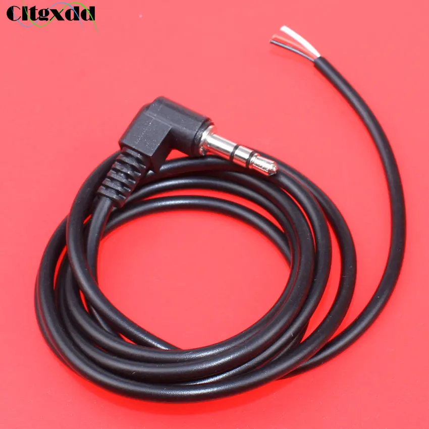 CLTGXDD 3,5 mm 3pole stereo headset mužská zástrčka s káblom konektor 90 stupňov čierneho zvukového konektora Lengt: 95 cm je potrebné zvariť