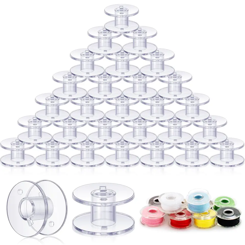 Clyaiylc Šijací stroj na bobbin stupeň 15 plastových cievok kompatibilných s šijacím strojom SA156 Transparent Bree Bulk Shiting Acces Acces