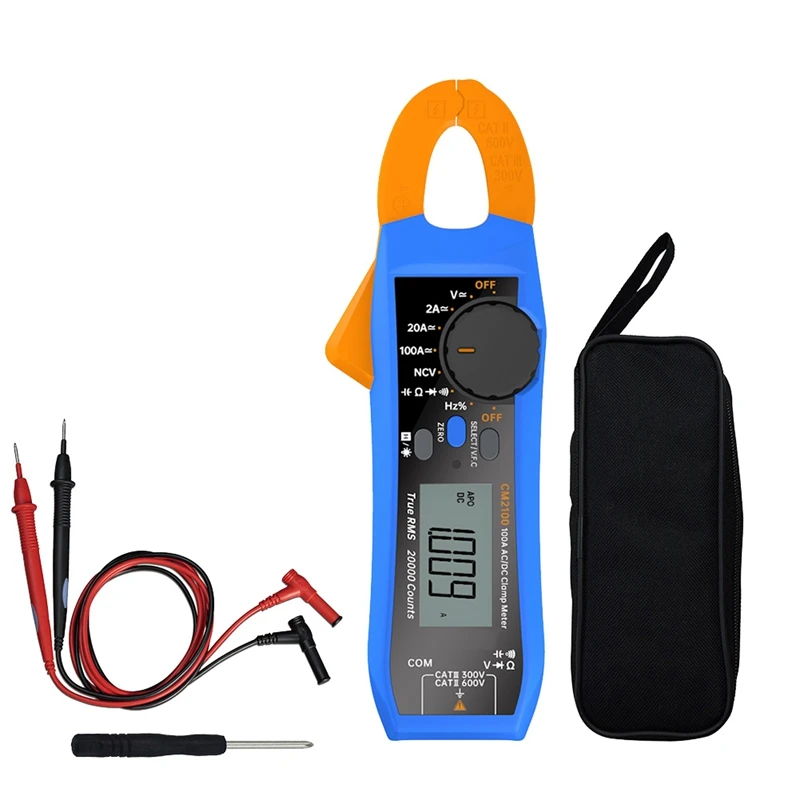 CM2100 Digitálny elektrický tester Multimeter 100amp 600V Smart AC/DC CLAMP Meter True RMS VFC dióda multimeter modrá