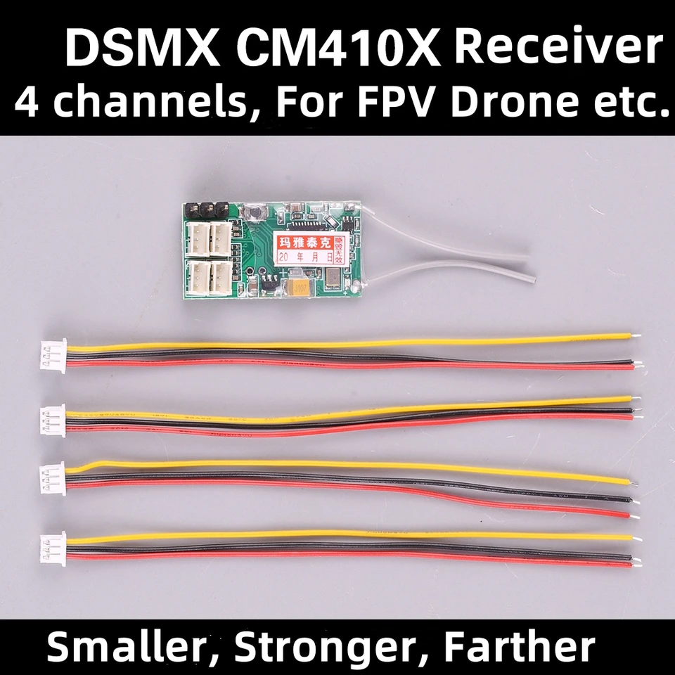 CM410X 4-kanálové dutiny VUP Micro prijímače DSM2 DSMX prijímač pre PPM JST R415X FPV RC DRONE PLATE