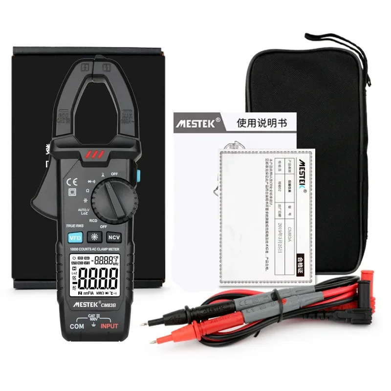 CM83B Digitálny svorka 600A AC AC Current AC/DC Vedenie OHM TRUE RMS Automatický rozsah VFD kapacita NCV Tester Ammeter Multimeter
