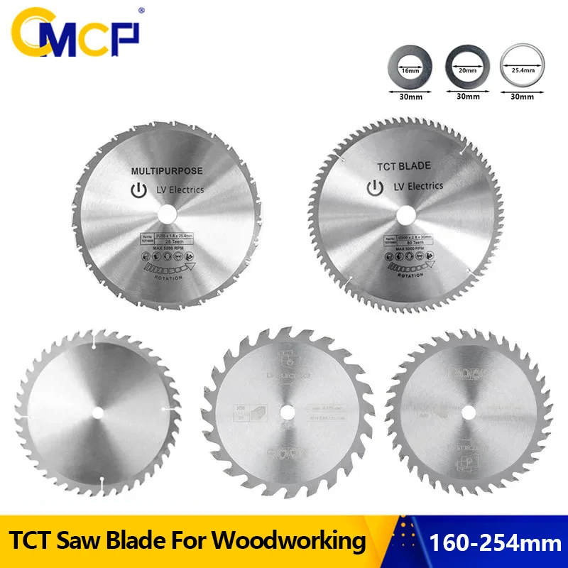 CMCP 160-254 mm Circluar SAW BLADE pre drevo MUTILFUNCTION WORDORKING PADE BLADE TCT WORD DRECK DISK