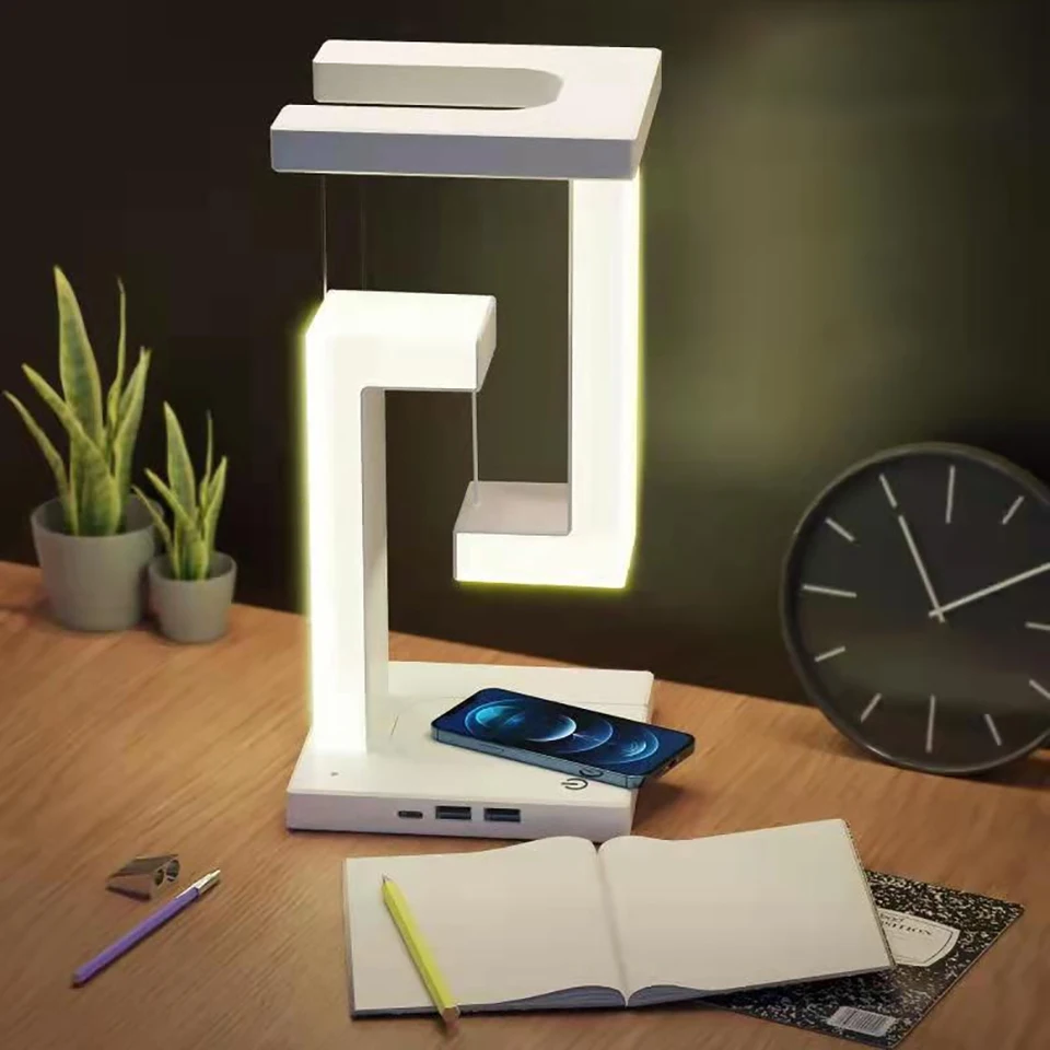 Cmoonfall Nordic LED nočná štúdia stolovej lampy Čítanie knihy Kniha bezdrôtových nabíjajúcich stolové svetlá Spálňa dekorácie Lampe de prednáška