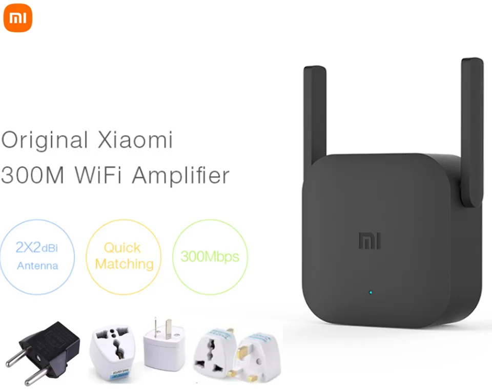 CN verzia Xiaomi WiFi Router Zosilňovač Pro Router 300M Sieť Expander opakovača výkon Power Extender Roador 2 Anténa усилитель