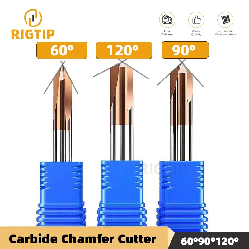 CNC Cutters Cutters Carbide Chamfer Fleting 90 stupňov 8 mm Cutter CNC Router BITS BITS DEBURR HLIDÍN KONCICKÝ MLICT GRÁKA