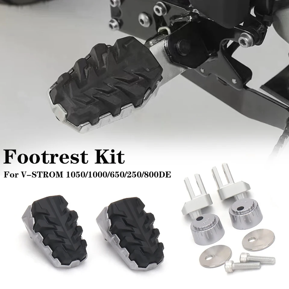 CNC Foot Peg Footrest Mount Kit pre Suzuki V-Strom 1050 DE 2022-2024 V-Strom 1000 XT 2014-2019 V-Strom 800 VSTROM 650 VSTROM 250