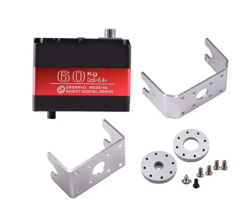 CNC hliníková ťažká služba Servo U Mount Bracket Rock Rocker Arm 18T pre 60 kg-120 kg krútiaceho momentu DS5160 5160 RC Car Robot Servo