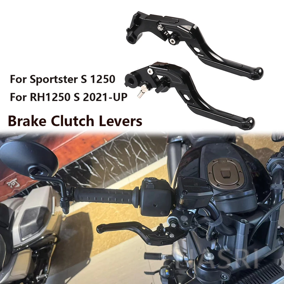 CNC hliníkové riadidlá na riadidlách ruky ruky ovládajú čierne súpravy Motocykel pre Harley Sportster S 1250 RH1250S 2021-2024 2023