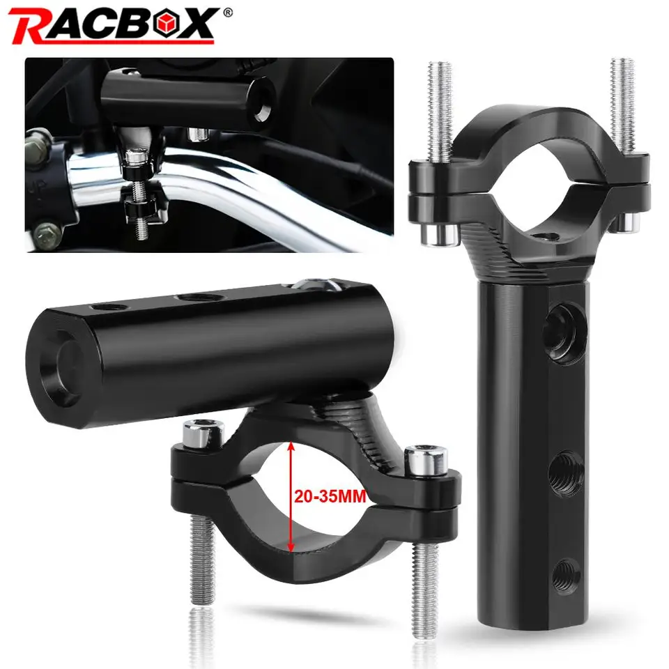 CNC hliníkový motocykel 20-35 mm vidlice Tubes Expansion Bracket Multifunkčný pomocný LED žiarovkový držiak pre bicykle Bobber Project Bices