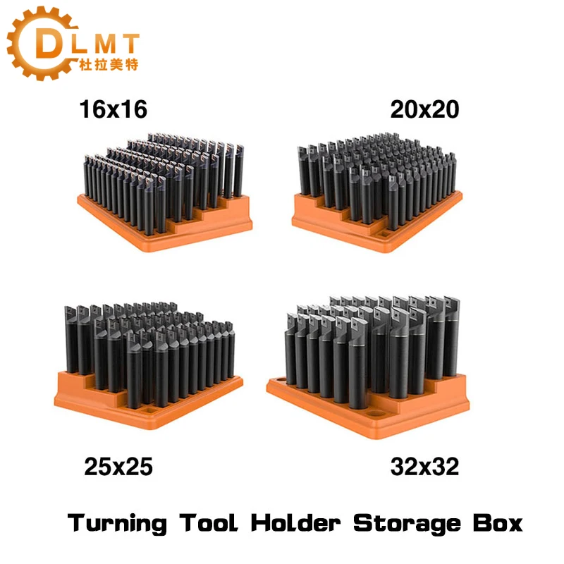 CNC Lathe Turning Tool Držiak nástrojov Storage Box 16x16 20x20 25x25 32x32 Tvrdý plastový úložný priestor a povrchový stojan štvorcový / valcový otvor