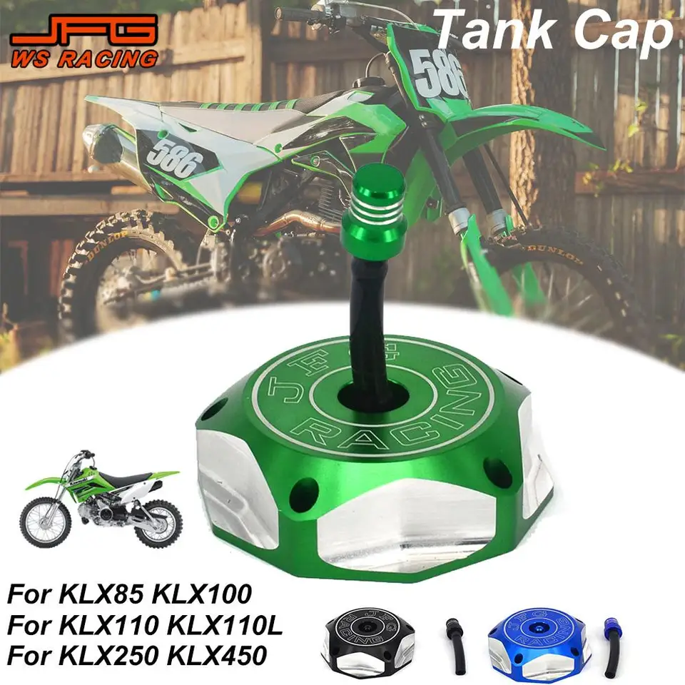 CNC plynový palivový kryt motocykla pre kawasaki kfx450r KLX450R KX250 KX250F KX450F KX85 KX100 KLX110L KXF250 KXF450 Dirt Pit Bike Bike