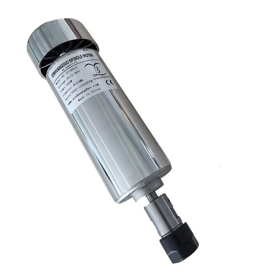 CNC vreteno 500 W vzduchový chladený vretierový motor 0,5 kW ER11/ ER16 COLLET DC 0-48V Router 52 mm pre vŕtanie frézovacích strojov