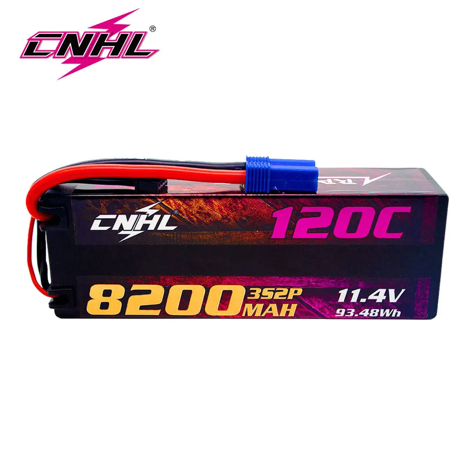 CNHL LiPo 3S 11.4V batéria 8200 mAh 120c HV HV Tvrdé puzdro s zástrčkou EC5 pre vozidlo s automobilovým vozidlom RC pre vozidlo Tankplane Tank Tank vozidlo Truggy Buggy