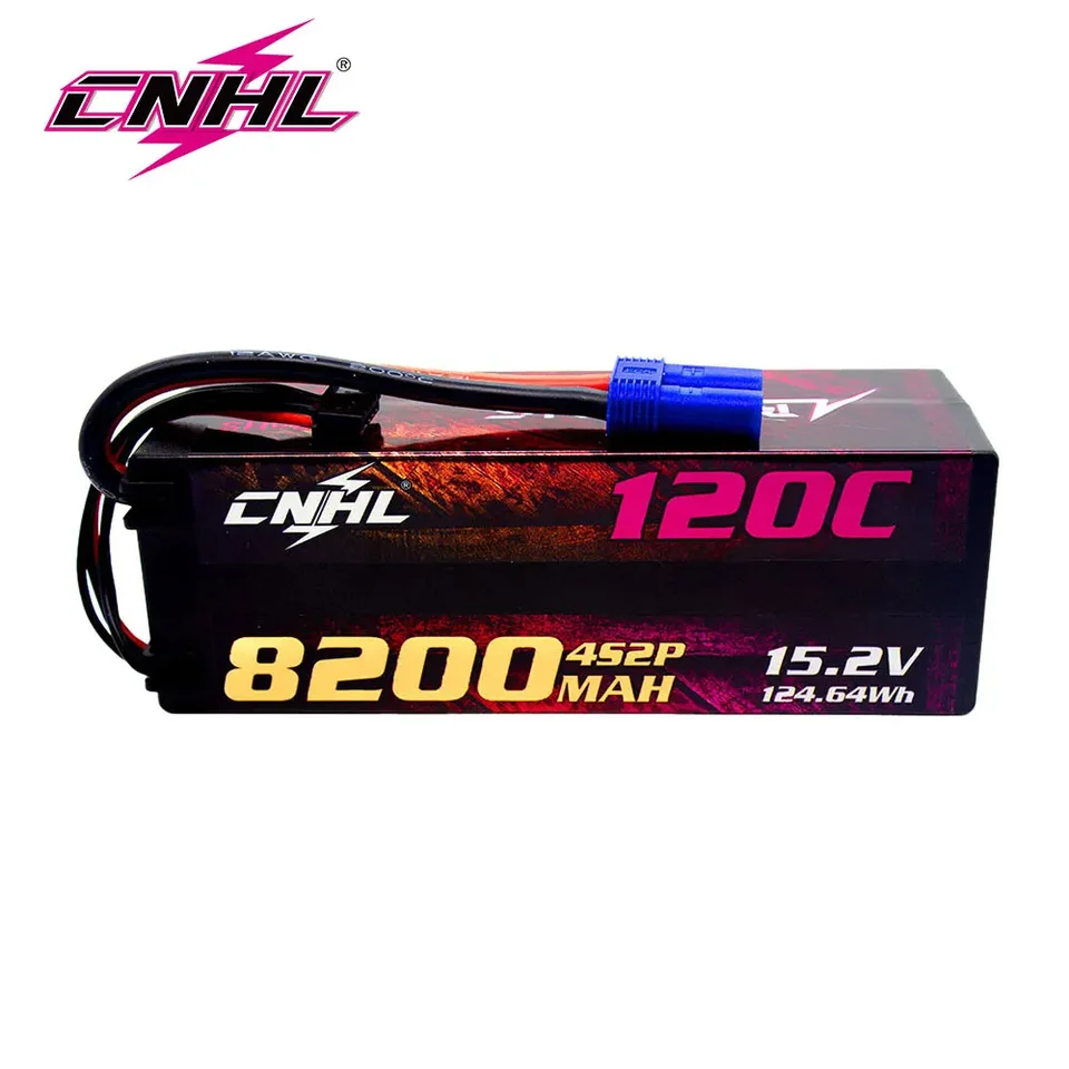 CNHL LiPo 4S 15.2V batéria 8200 mAh 120c HV HV tvrdé puzdro s zástrčkou EC5 pre vozidlo RC Car Lietadlo Tank Tank Tank vozidlo Truggy Buggy