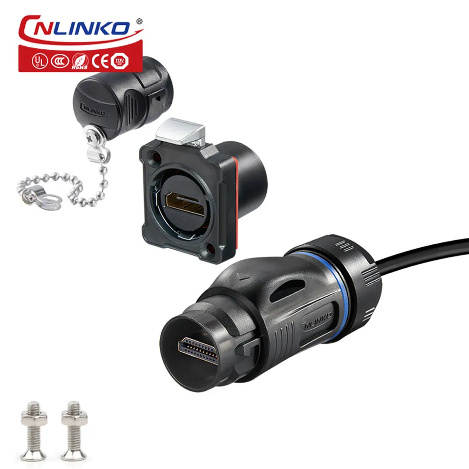 CNLinko M24 HDMI kompatibilný 2.0 Kábelový konektor Vysokorýchlostný zlatý konektor spájkovací drôt pre počítač TV Video projektor