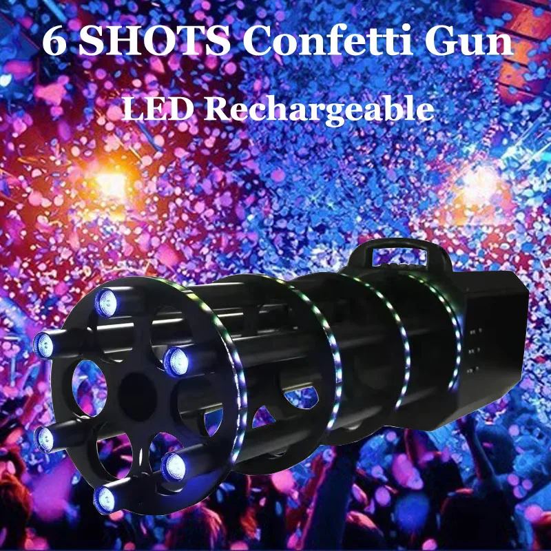CO2 RAINBOW Confetti Machine CANNON RGB LED farba DMX INDOOR Confetový papierový stroj pre dúchadlo pre DJ Club Party Stage Shooter Jet Jet