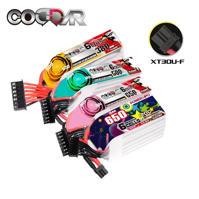 Coddar 3/5ks 6s lipo batéria lihv 22,8v 350MAH 380MAH 500MAH 550MAH 650MAH 730MAH 850MAH pre RC FPV Drone Quadcopter s XT30