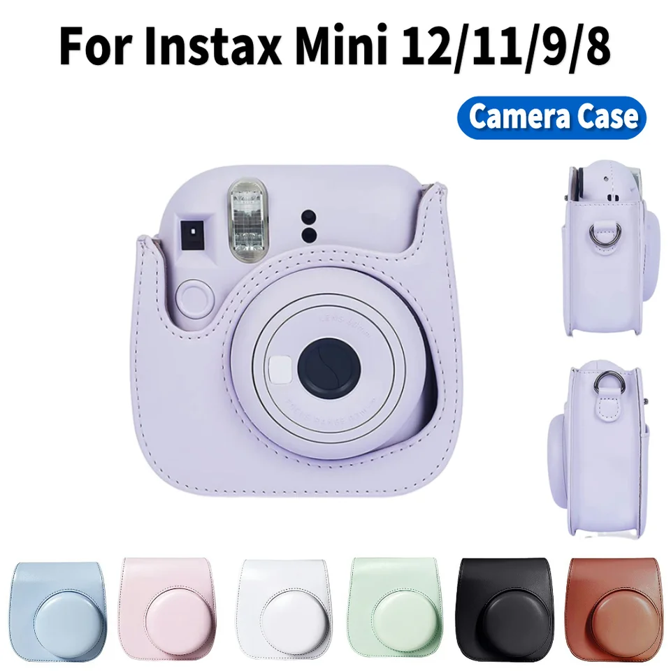 Coer Camera Retro Camera Storage Bag Pu kožené poškriabané odolné ľahké príslušenstvo pre Fujifilm Instax Mini 12/11/8