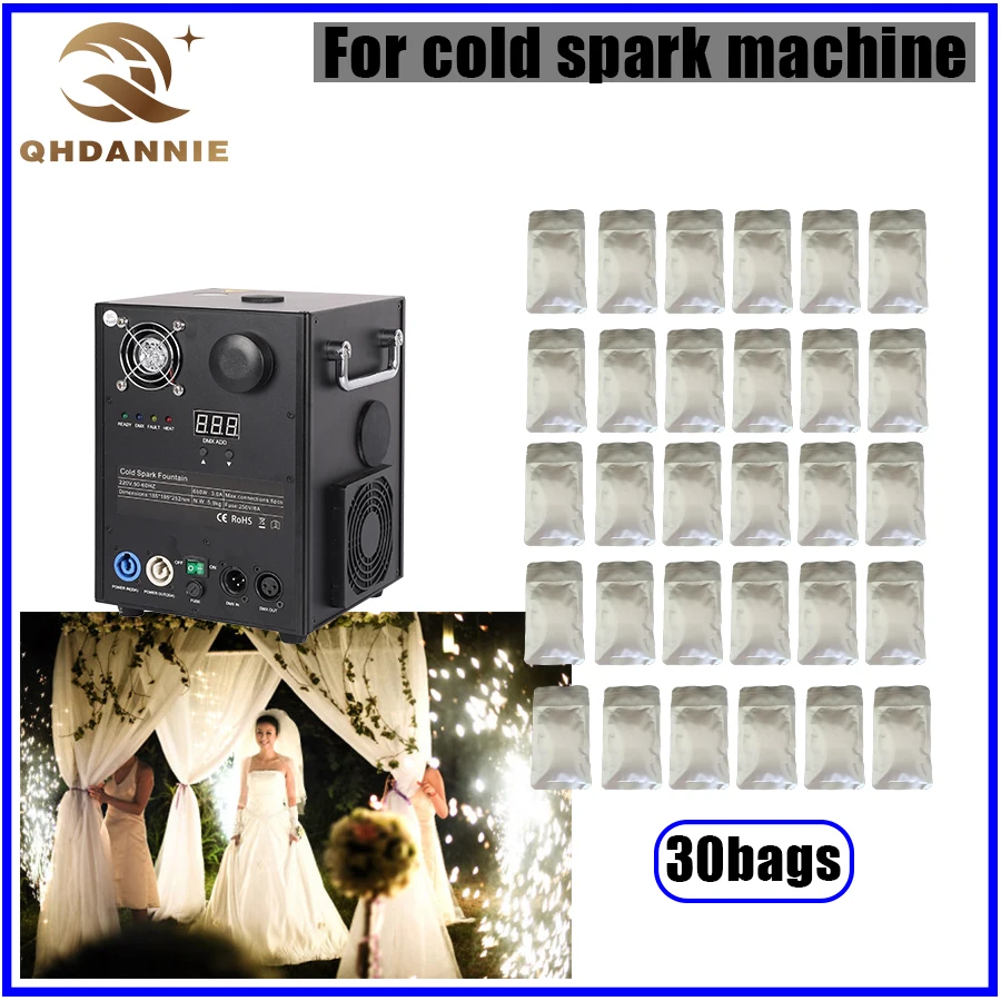 Cold Spark Machine Ti Prášok Indoor 200g kov pre 600 W studený Sparkulárny stroj Fontána spotrebný materiál pre svadobnú hostinu DJ Disco