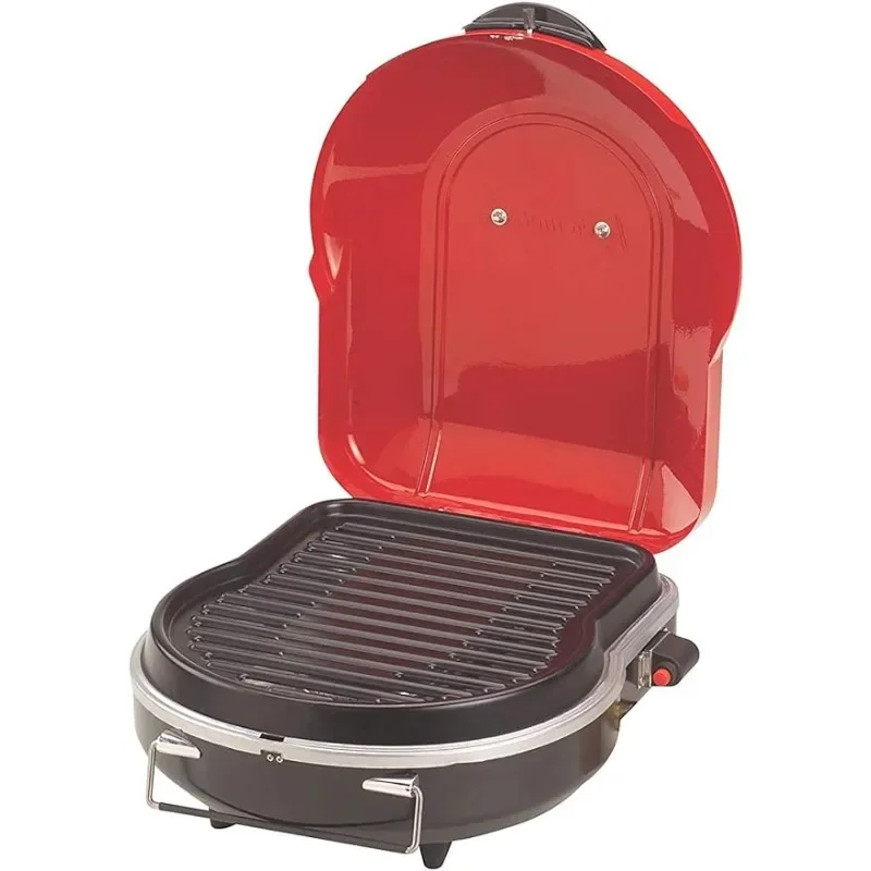 Coleman Fold n Go 1-Burner Propane Grill, Lightweight a Prenosný gril s tlačovým štartérom, nastaviteľný horák podkovy