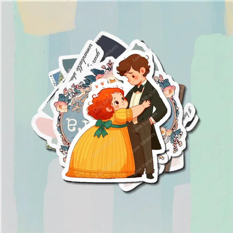 Colin a Penelope Bridgerton 5ks nálepky pre obývaciu izbu Nárazníky Anime roztomilé detské auto Art
