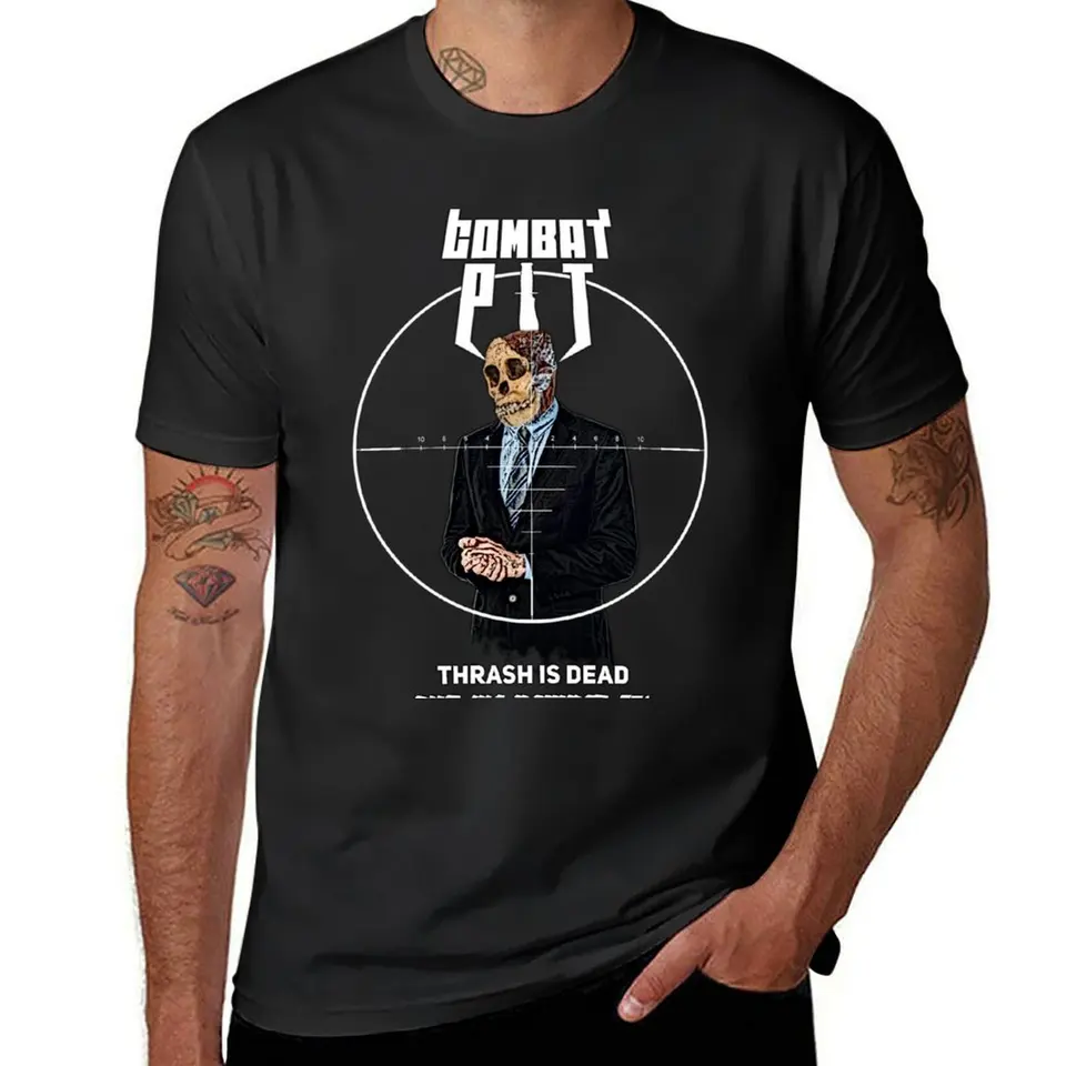 Combat Pit: Thrash je mŕtvy a bombardovali sme ju! Tričko Funnys Graphics Sports Fanúšikovia čierne pánske tričká