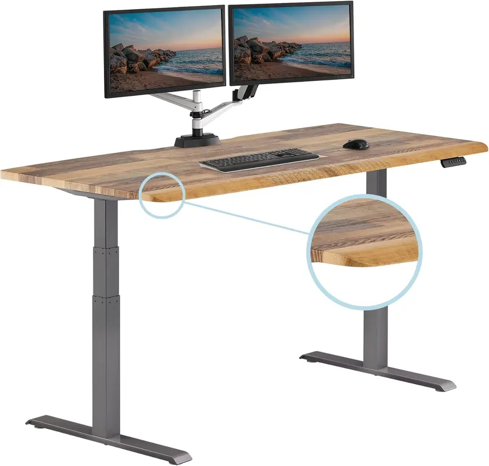 ComfortDege stojaci výška stola nastaviteľná (72x30) Varidesk Electric Gaming alebo domáca kancelária sklonená ergonomická predná strana