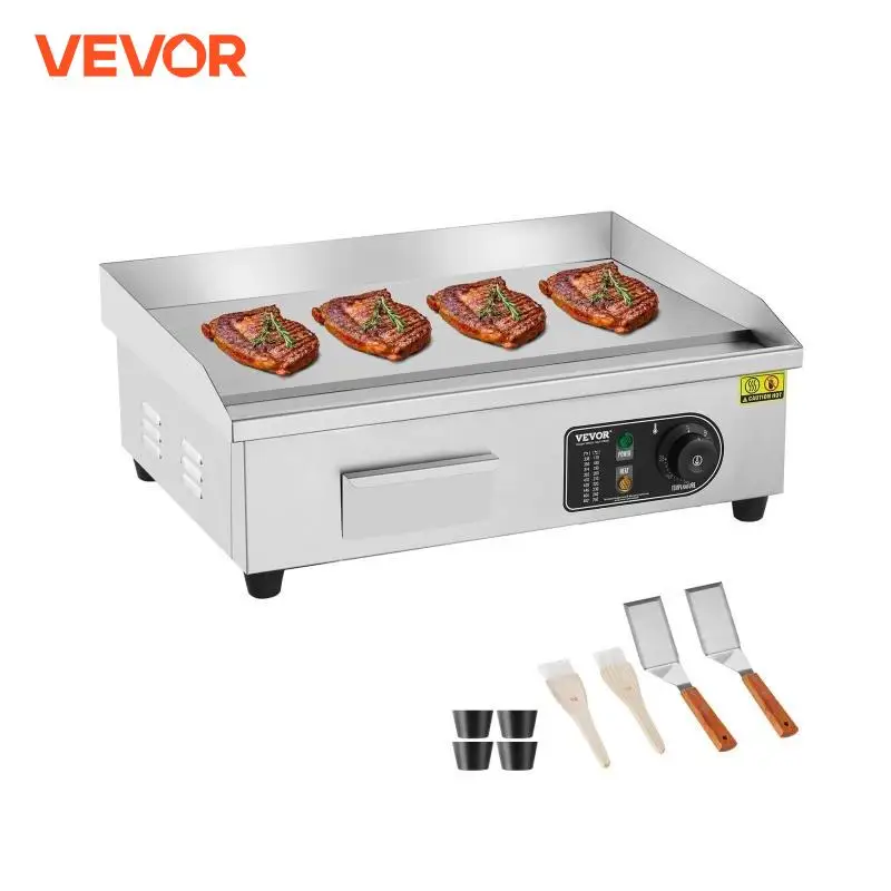 Commercial Commercial Electric Griddle 3200W doska plochý gril 122 ℉ -572 ℉ Temp 21,26 x 11,81 x 0,39in pre dom alebo reštauráciu