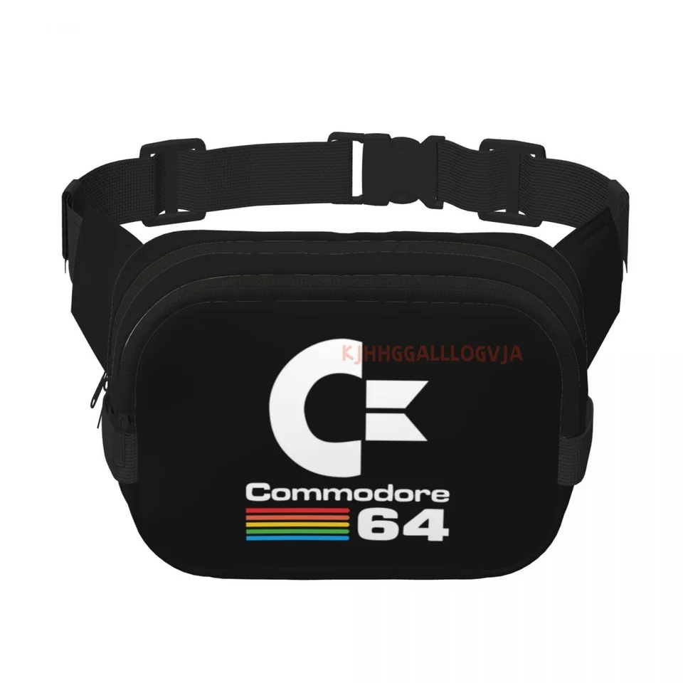 Commodore 64 Tlač Trendy Pack Crossbod Square Dvojvrstvová taška na pás a cvičenie