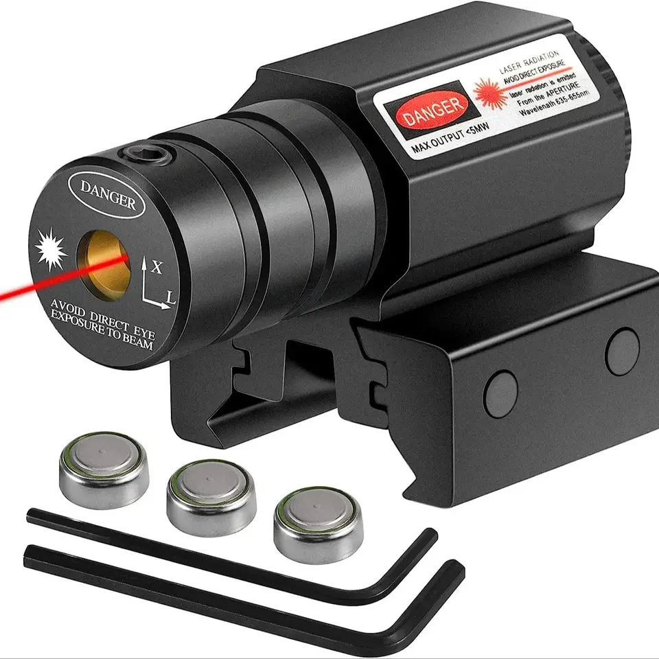 Compaktný poľovný laserový pohľad s pikantnou koľajnicou 11 mm 21 mm, vrátane batérie