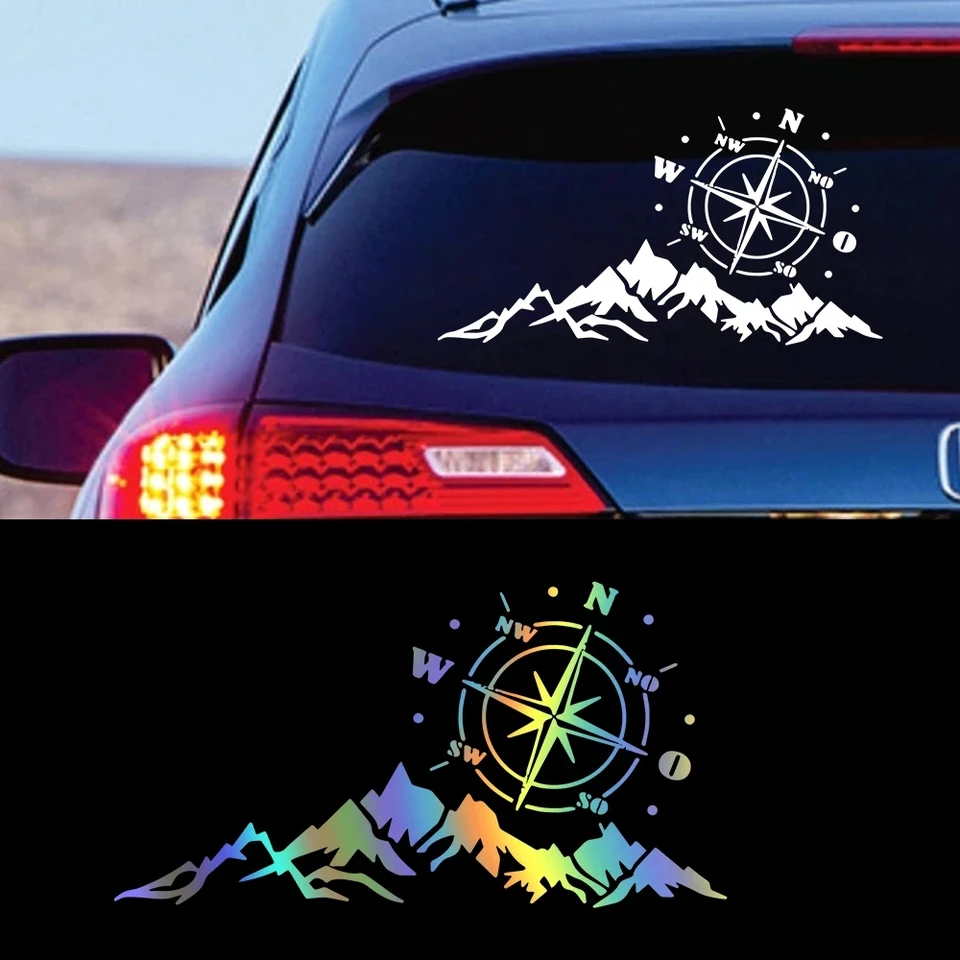 Compass Copast Sticker for SUV Off-road RV Camper vozidlo Reflexné obtisky Compass