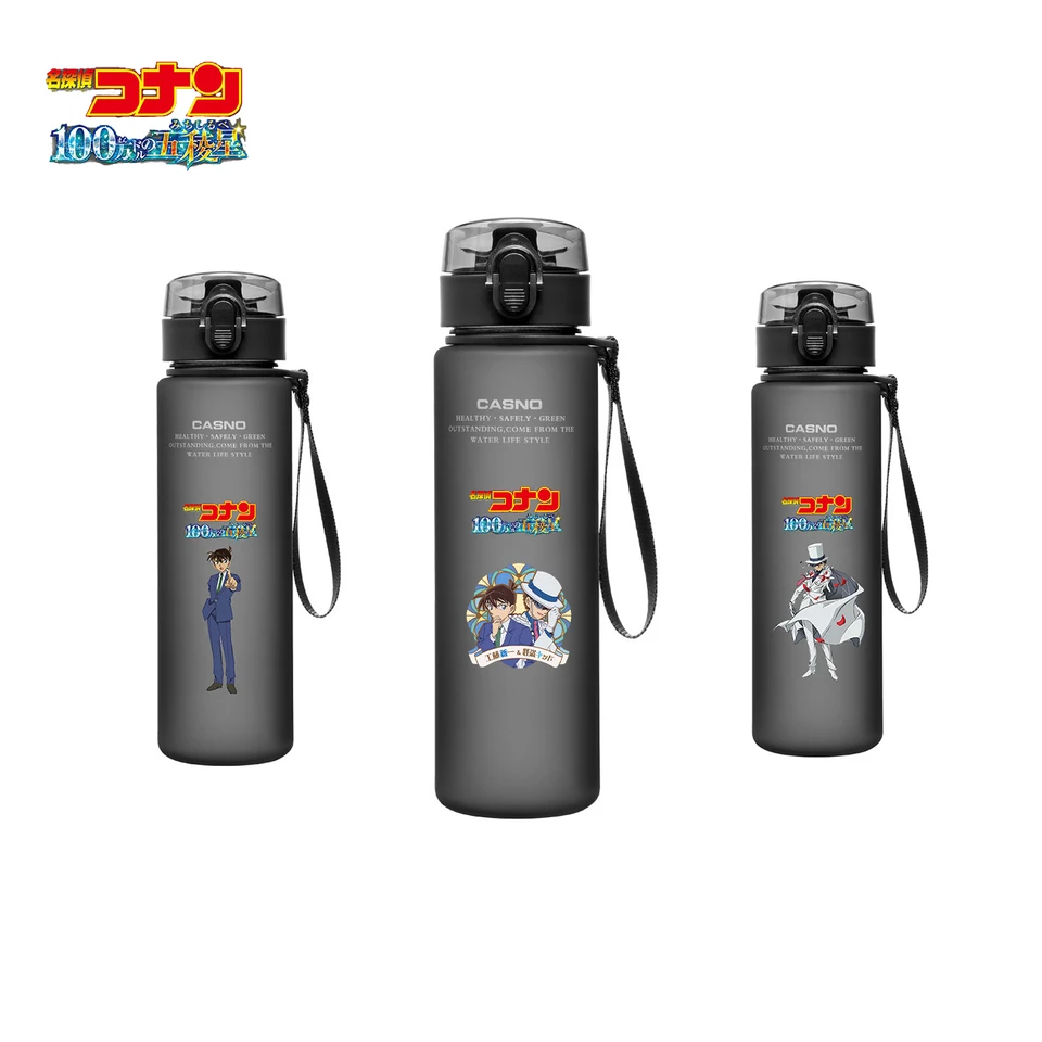 Conan Edogawa Kuroba Kaito Kudou shinichi anime fľaša s vodou 560 ml prenosný športový plastový pohár kemping fitness fľaša darček