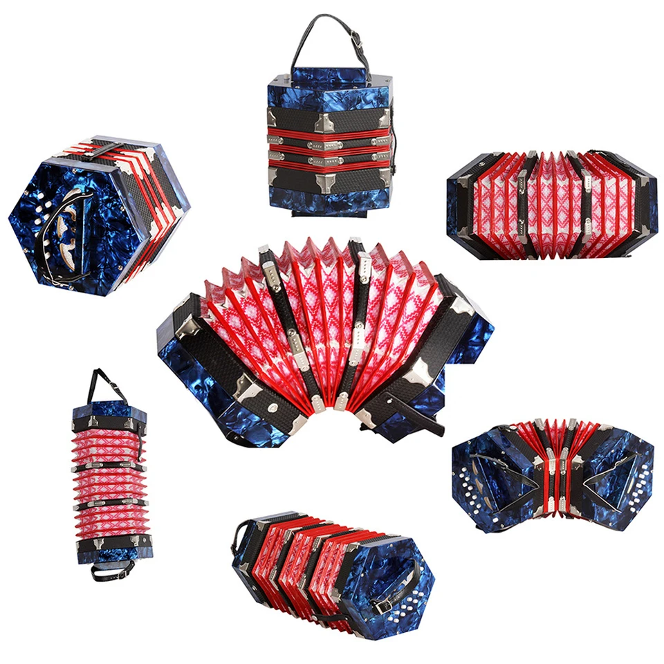 Concertina akordeón 20-BUTTON 40-Reed Keyboard Instrument Detské akordeón Hudobné nástroje pre deti Začiatočníci