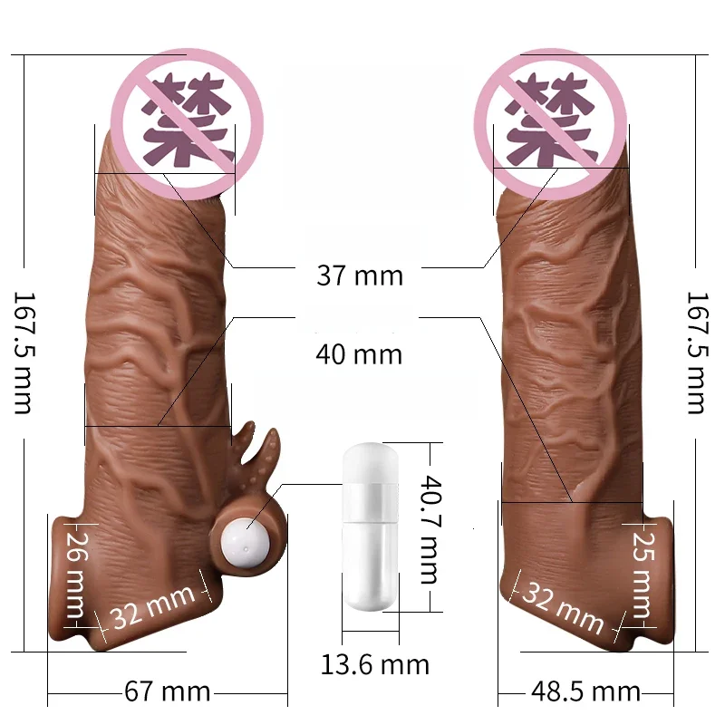 Conjugálny šok Realistický penis rukávový kohút kohút Vibračný penis vibrátor rukávy kondómy Penis predĺženie zväčšenie sexuálne hračky