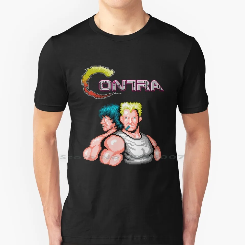 Contra 100% bavlnená tričká Legenda Super Snes Chrono Trigger Final Fantasy Jrpg EarthBound Dragon Quest Contra Konami Metroid